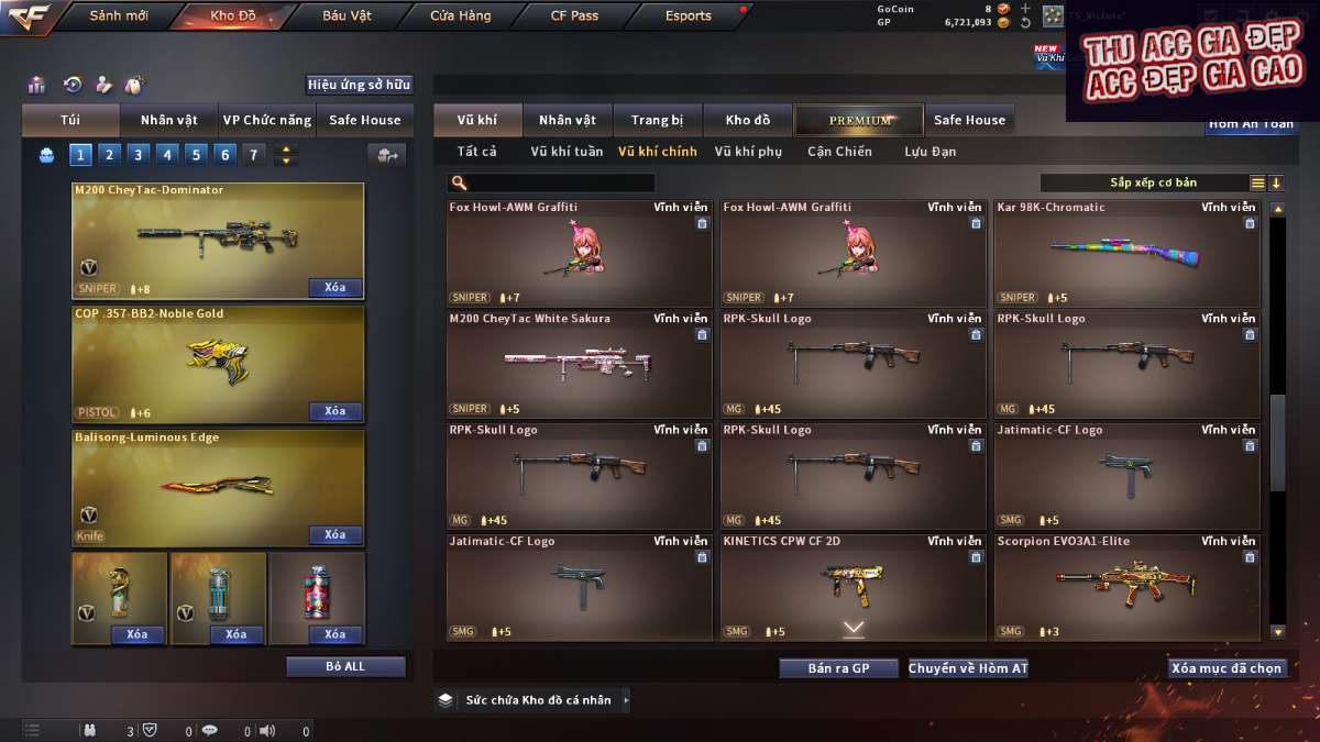 shop acc cf uy tin gia re